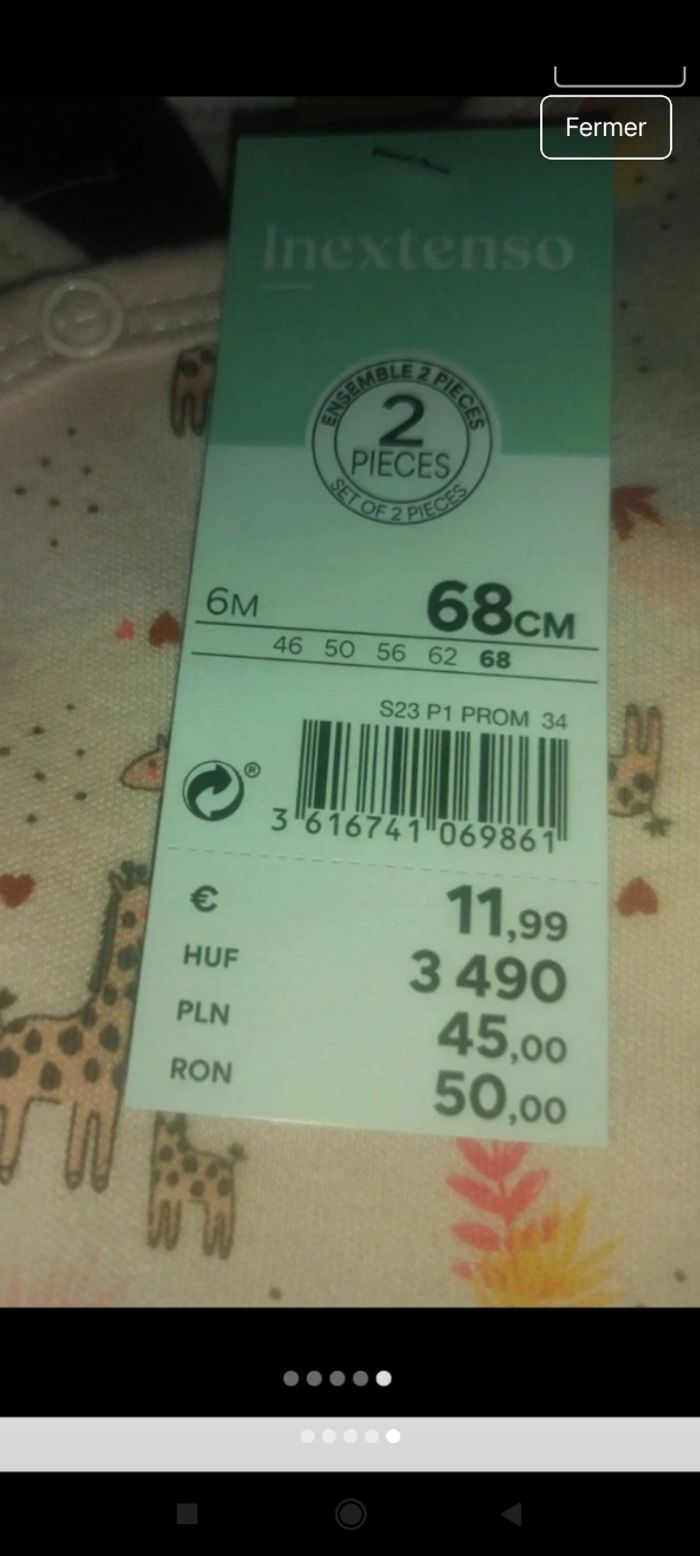 Pyjama avec bonnet neuf e5 - photo numéro 2