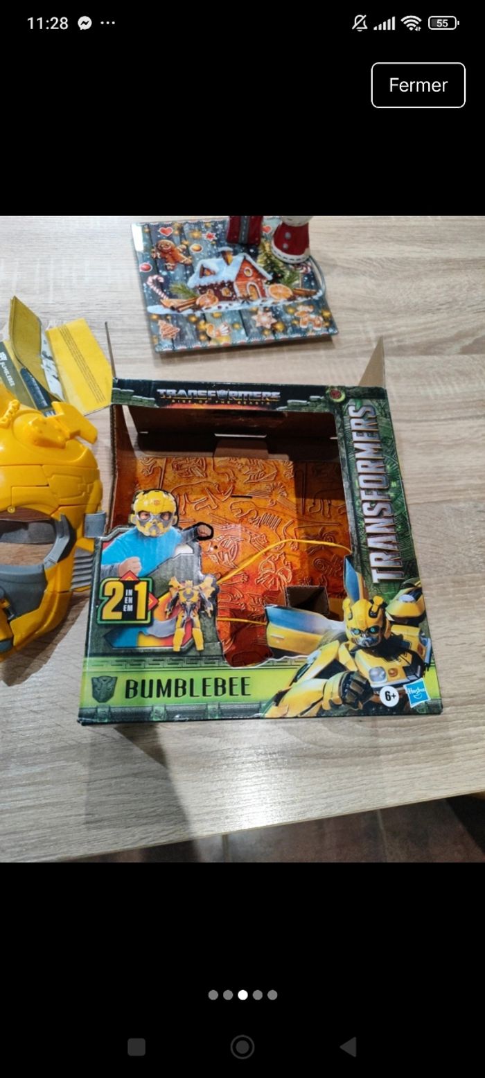 Masque transformers Bumblebee 2 en 1 - photo numéro 3