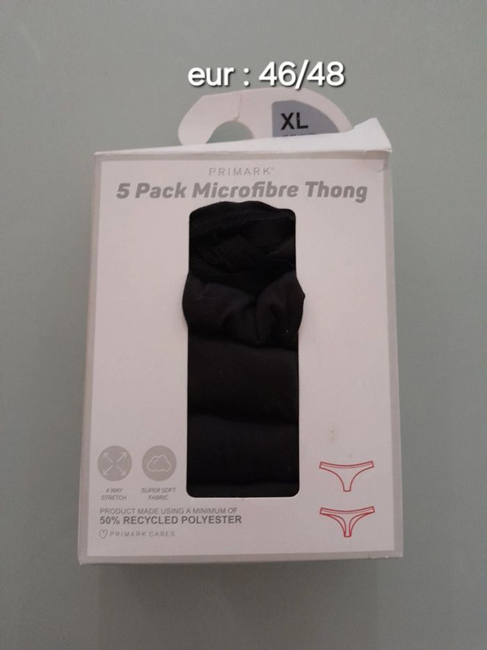 Lot 5 tanga 46/48 noir