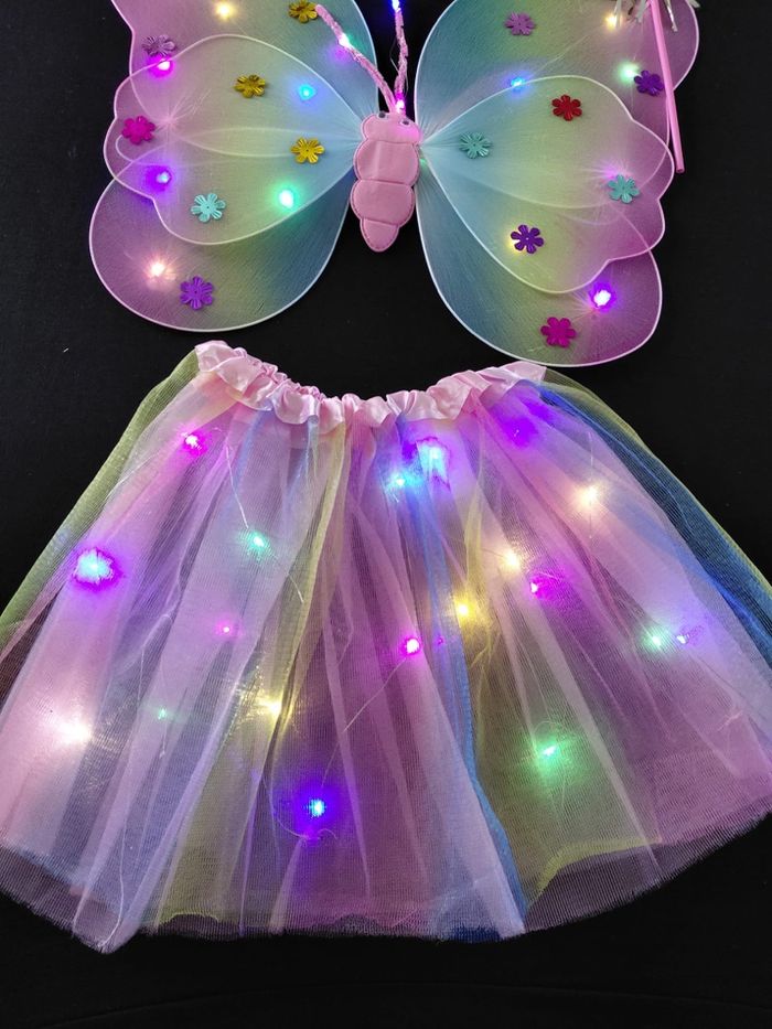 Déguisement papillon multicolores LED 3-6ans - photo numéro 3