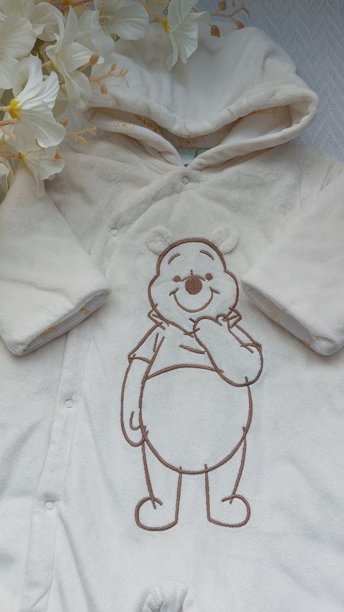 DISNEY combinaison combipilote manteau blanc WINNIE bébé taille 3mois - photo numéro 3
