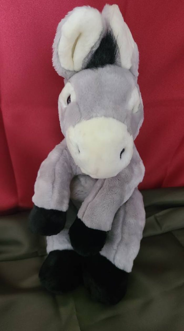 Peluche Ane gris noir blanc - photo numéro 2