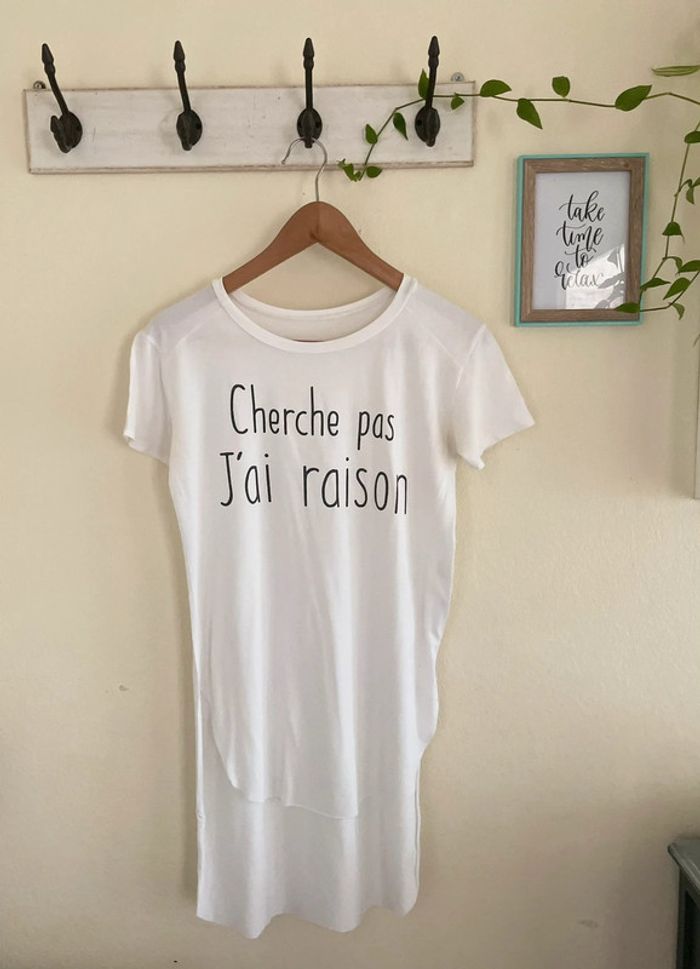 #Long t-shirt blanc 🍀 - photo numéro 3