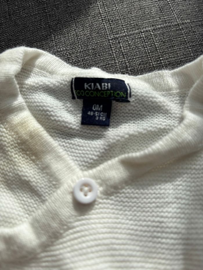 Gilet de naissance en maille blanc 🤍 - photo numéro 2
