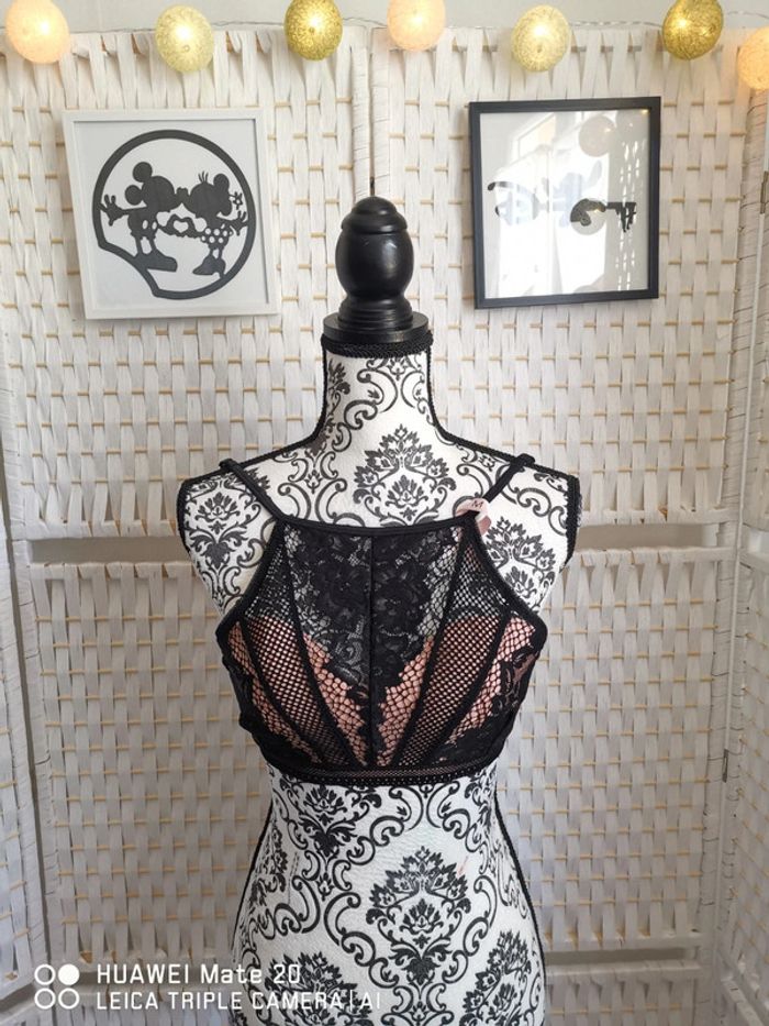 💕Jolie brassière avec coque  ampliforme noir en dentelle - soleil sucré -femme TM/ 38 💕