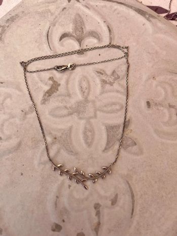 Collier fleuri argenté
