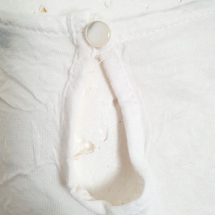 Haut creme & noir avec un effet cuir au col 36 - photo numéro 5