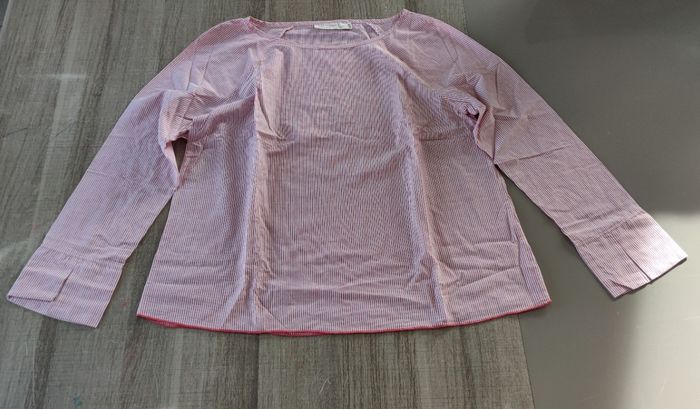Blouse femme H&M – Taille L – Rose à rayures blanches – Très bon état - photo numéro 6