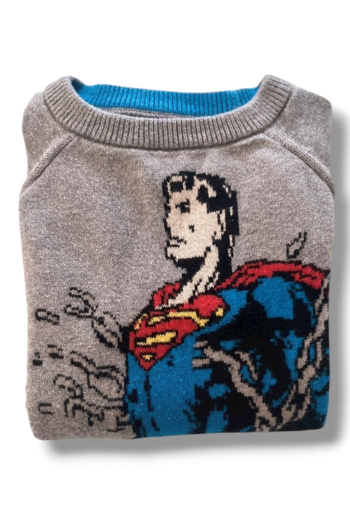 Pull - sweat / garçon / gris / 4ans / 105cm / Superman / Baby Gap - photo numéro 4