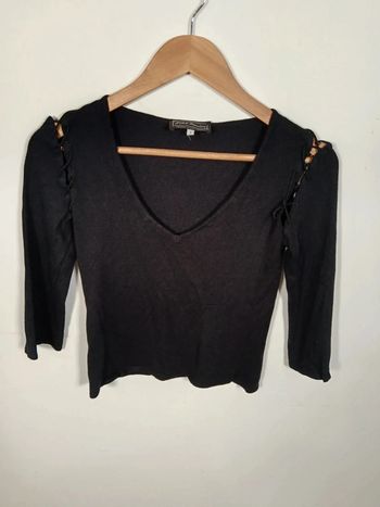 C18 blouse noir Galeries Lafayette T1