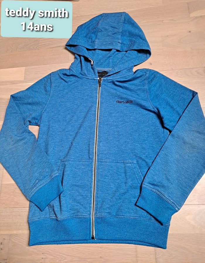 veste à capuche sweat-shirt gilet sport teddy Smith 14ans - photo numéro 3