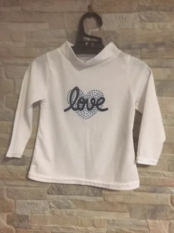 T-shirt blanc à strass Chicaprie 12 M