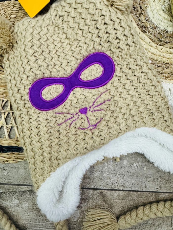 🎿Bonnet beige masque Neuf avec étiquette mixte 12/24mois - photo numéro 2