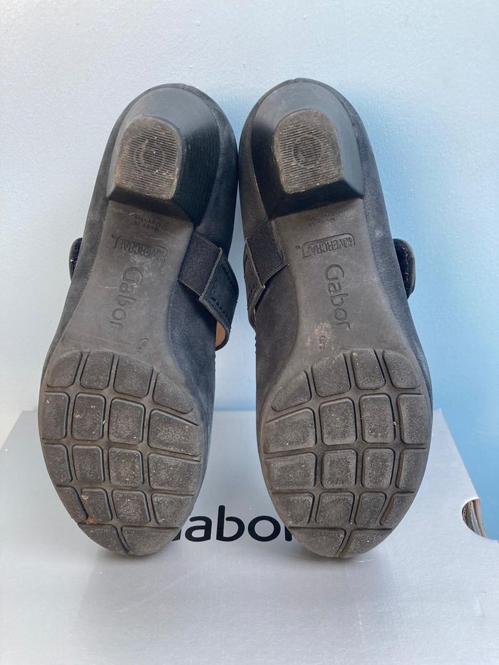 Talons Gabor Hovercraft Mary Jane – taille 38, cuir suédé gris foncé, très bon état - photo numéro 4