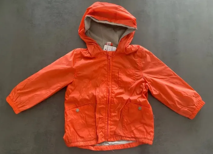 Manteau de pluie rose orangé Obaïbi 23 mois/86 cm [ref.40B000].