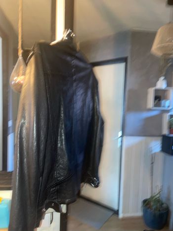 Veste en cuir oversize