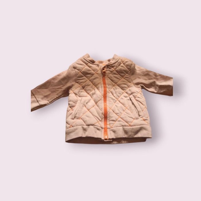 Gilet épais zippé taille 1 mois de couleur rose très bon état