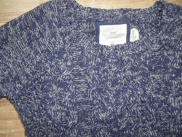 Pull torsadé bleu chiné L.O.G.G. taille S - photo numéro 2
