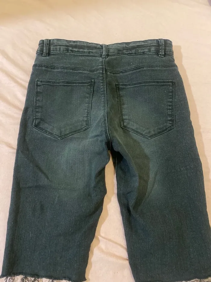 Pantacourt jeans noir - photo numéro 3