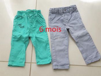 2 pantalons 6 mois