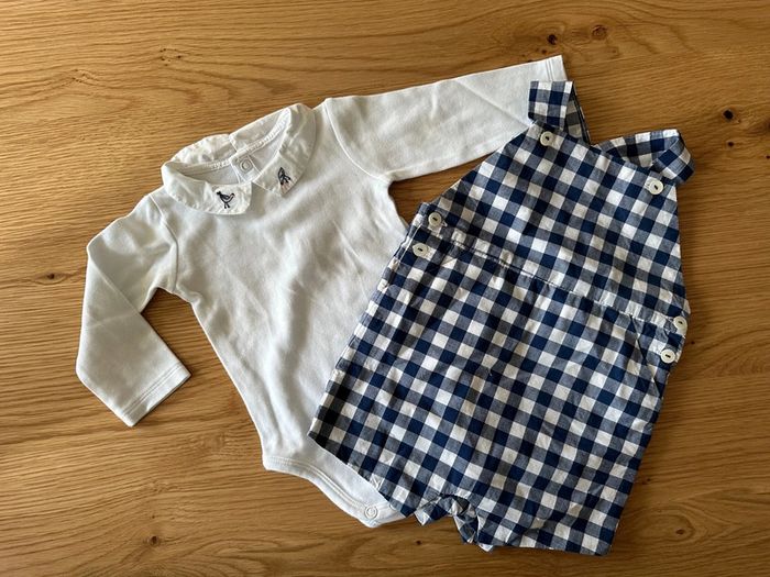 Salopette / combi short Jacadi et body col