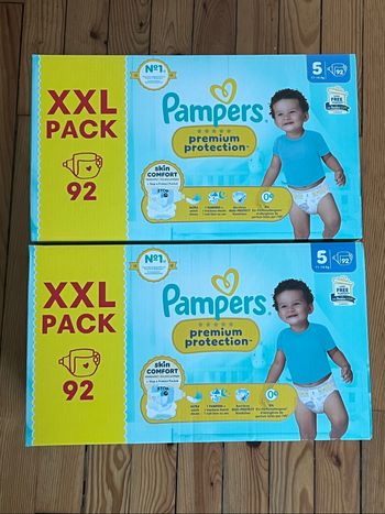 Pampers premium pack xxl 184 couches taille 5