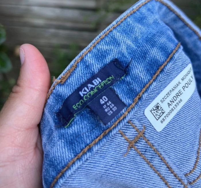 Jupe Kiabi bleu jean – Taille 40 bon état - photo numéro 2
