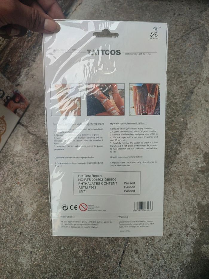 Tatouage temporaire plaquette - photo numéro 10