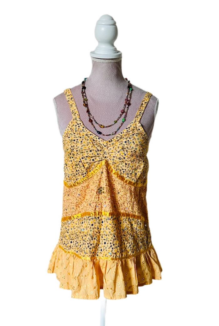 🌞🌿Top boho chic et lumineux brodé made in India Summer fairy soul hippie top🌿🌞 - photo numéro 2