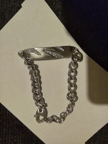 Bracelet gourmette argenté
