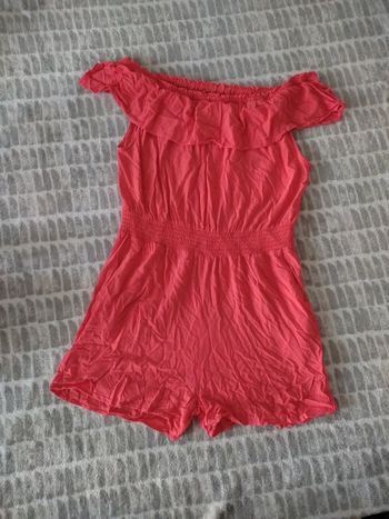 Combinaison short combi-short orange corail Gémo taille 42
