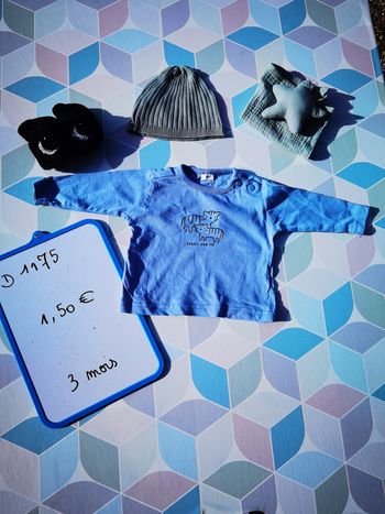 D1175 - tee-shirt garçon 3 mois