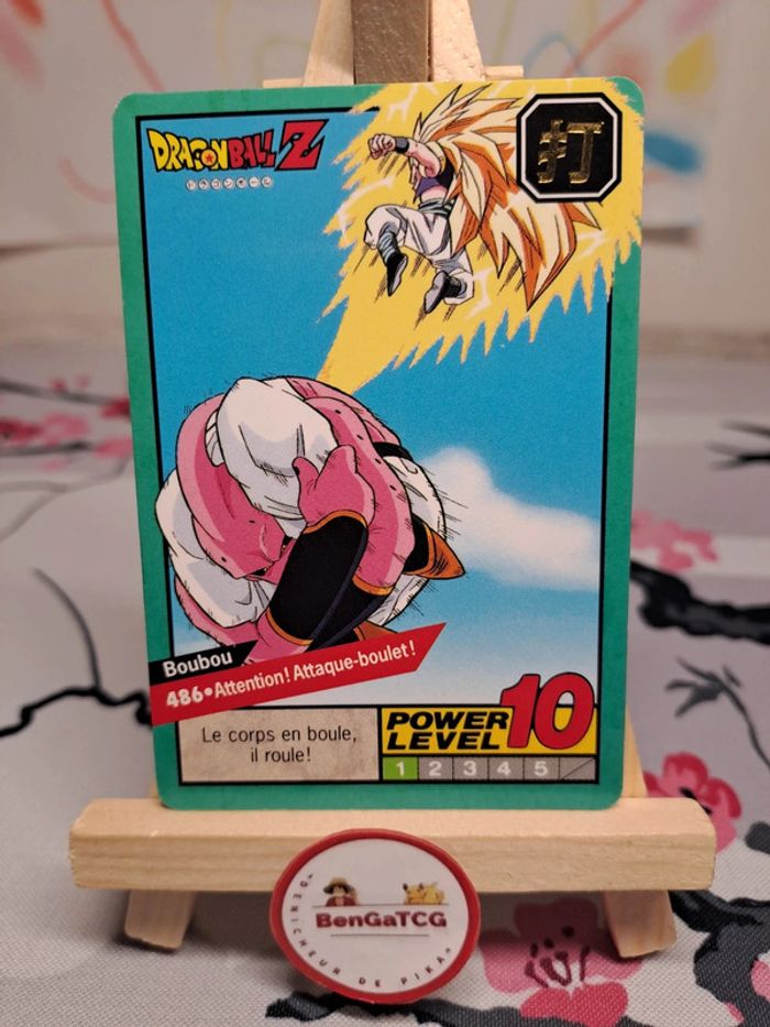 Carte Boubou 486 Attention ! Attaque-boulet ! Dragon Ball Z Cardass Bandai 1996 Fr