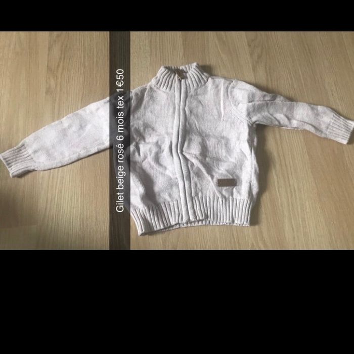 Gilet beige rosé Tex