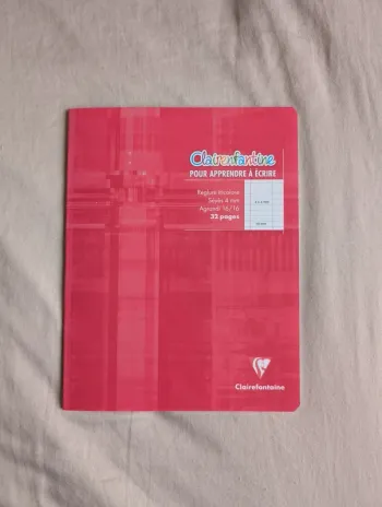 Cahier pour apprendre à écrire