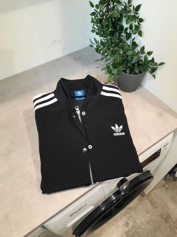 Gilet Zippé Femme Adidas – Noir – Taille 38 / T38 (Équivalent M) – Manches Longues