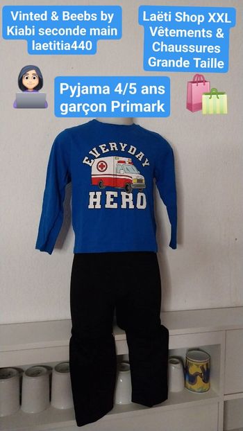 Pyjama 4/5 ans garçon Primark