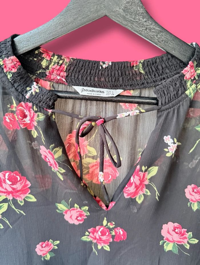 Robe tunique fleurie Stradivarius - photo numéro 4
