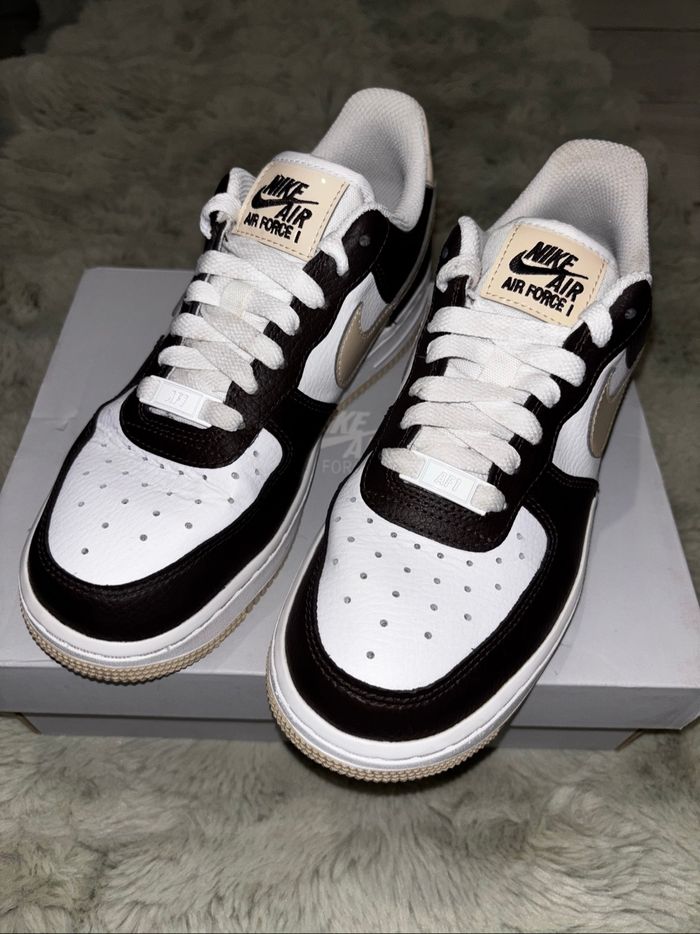 Nike Air Force Low 07 Blanc et Marron - photo numéro 3