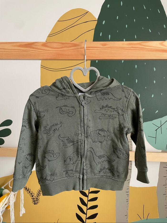 Veste kaki motif dinosaure - photo numéro 2