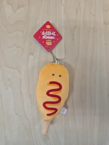 Porte-clés peluche Tsuburana Hitomi "Fast Food" : Corn dog