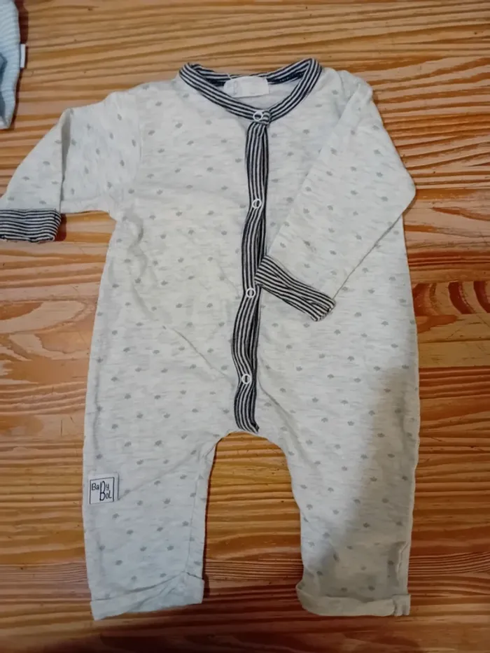 Lot de vêtements barboteuse bébé en coton Babybol - photo numéro 4
