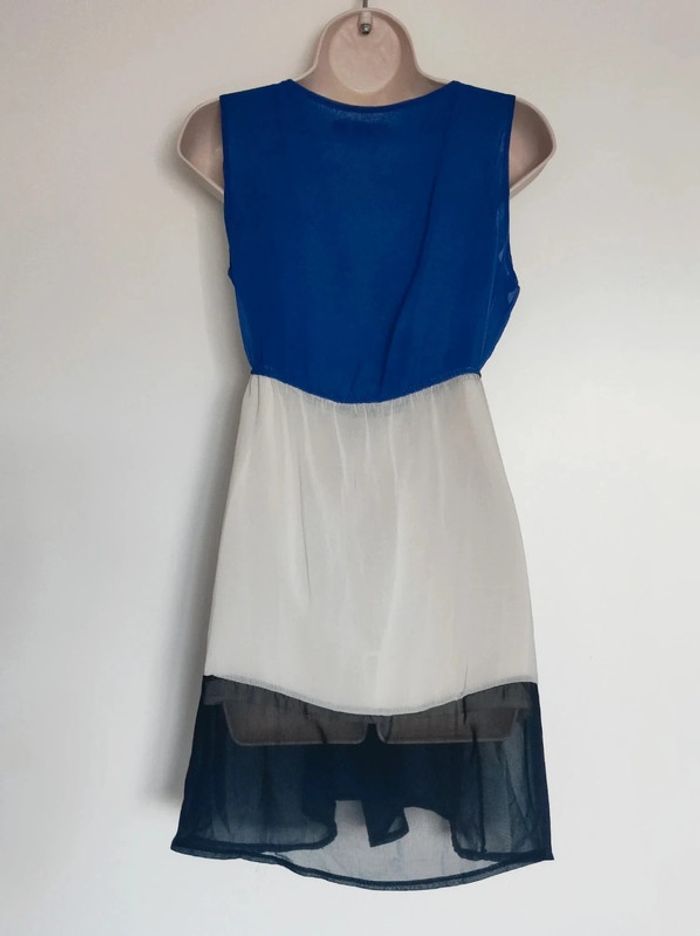 Robe patineuse fluide tricolore bleu blanc noir / G&Y Fashion - 38/M à 42/L - photo numéro 8