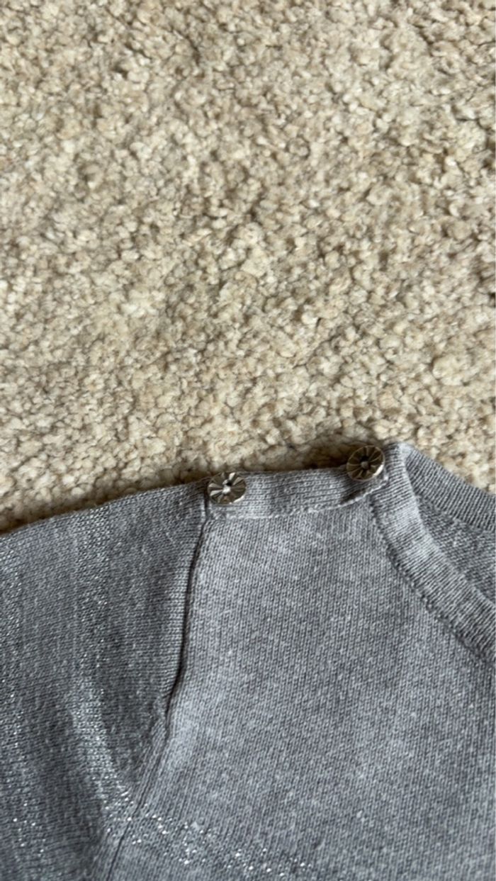 T-shirt à manches longues rayures pailletée boutons sur les épaules taille 10ans 3 suisses collection - photo numéro 4