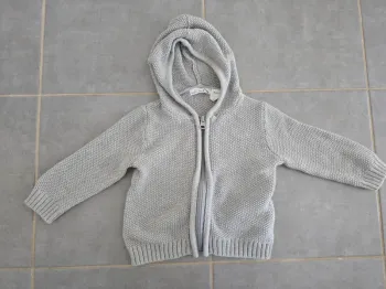 Gilet maille gris