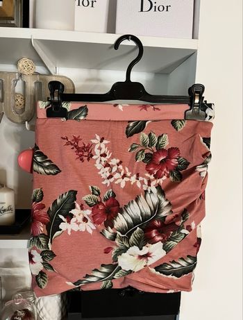 Mini jupe vieux rose fleuris Zara T.S  TBE 🌺