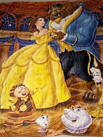 Plaid la belle et la bête neuf 130x150cm