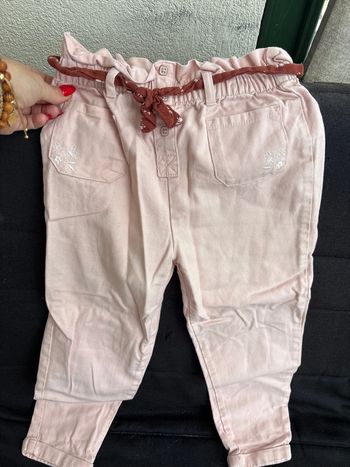 Pantalon fille rose sergent major