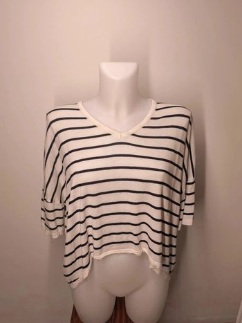 Pull Mango Femme Taille S Blanc rayé