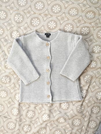 Gilet mailles gris kiabi 18 mois